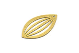 Brass Marquise Charm, 10 Raw Brass Marquise Charms With 1 Hole, Earrings, Pendants (28x16x0.60mm) A3407