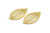 Brass Marquise Charm, 10 Raw Brass Marquise Charms With 1 Hole, Earrings, Pendants (28x16x0.60mm) A3407