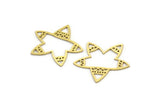 Brass Star Charm, 24 Raw Brass Starfish Charms, Earring Charms (24x26x0.60mm) A3471