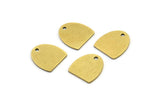 Brass D Shaped Charm, 24 Raw Brass D Shaped Charms With 1 Hole, Earrings, Findings (10x9x0.60mm) A3429