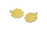 Brass Cloud Charm, 12 Raw Brass Cloud Shaped Charms With 1 Loop, Earring Charms (16x13x0.60mm) A3421