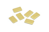 Brass Rectangle Blank, 24 Raw Brass Rectangle Stamping Blanks (10x6x0.80mm) M03377