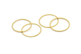 26mm Circle Connectors, 24 Raw Brass Circle Connectors (26x0.80mm) A3898