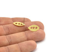 Brass Marquise Earring, 8 Raw Brass Marquise Shaped Stud Earrings (18x9x1mm) A3860
