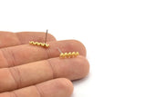 Earring Studs, 12 Raw Brass - Squiggly Shaped Earrings - Brass Earrings - Earrings (14x4x1mm) A3921
