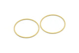 Brass Circle Connector, 50 Raw Brass Circle Connectors (30X0.80mm) Bs-1109