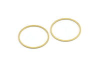 25mm Circle Connector, 30 Raw Brass Circle Connectors (25X0.80mm) Bs-1108