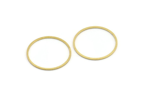 25mm Circle Connector, 30 Raw Brass Circle Connectors (25X0.80mm) Bs-1108
