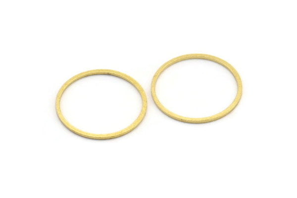 20mm Circle Connector, 50 Raw Brass Circle Connectors (20X0.80mm) Bs-1107