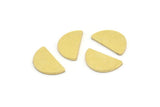 Semi Circle Blank, 24 Raw Brass Half Moon Blanks (12x7x0.80mm) A3916