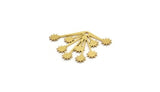 Brass Flower Charm, 24 Raw Brass Flower Shape Charms With 1 Hole, Charm Pendants (26x18x0.60mm) A3515