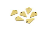 Brass Triangle Charm, 24 Raw Brass Diamond Charms With 1 Hole (12x8x1mm) A3523