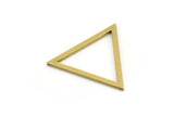 Brass Triangle Charm, 24 Raw Brass Triangle Charms, Geometric Findings, Connector Findings (25x24x1mm) A3673