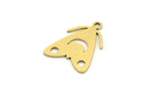 Brass Bug Charm, 24 Raw Brass Fly Shaped Charms With 1 Loop, Insect Jewellery, Findings (16x13x0.60mm) A3627