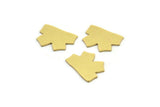 Brass Bow Tie Blank, 24 Raw Brass Bow Tie Shaped Blanks, Stamping Blanks (9x13x0.60mm) A3539