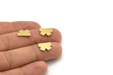 Brass Bow Tie Blank, 24 Raw Brass Bow Tie Shaped Blanks, Stamping Blanks (9x13x0.60mm) A3539