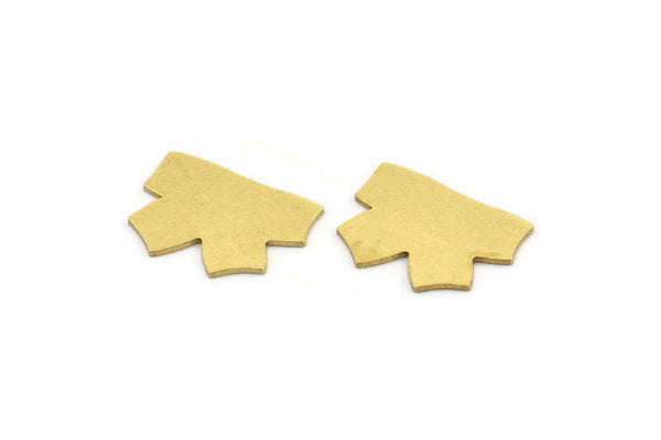 Brass Bow Tie Blank, 12 Raw Brass Bow Tie Shaped Blanks, Stamping Blanks (11x16x0.60mm) A3538