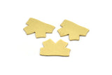 Brass Bow Tie Blank, 12 Raw Brass Bow Tie Shaped Blanks, Stamping Blanks (11x16x0.60mm) A3538