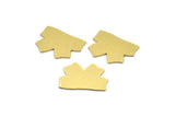Brass Bow Tie Blank, 12 Raw Brass Bow Tie Shaped Blanks, Stamping Blanks (13x18x0.60mm) A3537