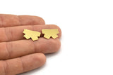 Brass Bow Tie Blank, 12 Raw Brass Bow Tie Shaped Blanks, Stamping Blanks (13x18x0.60mm) A3537