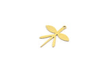 Brass Flower Charm, 24 Raw Brass Flower Charms With 1 Loop, Brass Connectors (24x21x0.60mm) A3650