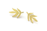 Pirinç Yaprak Küpe, 8 Ham Pirinç Yaprak Küpe, Bulgular (20x12x1mm) A3691