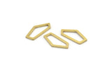 Brass Geometric Charm, 24 Raw Brass Pentagonal Charms, Earrings, Findings (19x8x1mm) A3780