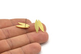 Earring Studs, 8 Raw Brass - Irregular Shaped Stud Earrings - Brass Earrings - Earrings (17x11x1mm) A3765