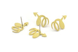 Brass Arrow Earring, 8 Raw Brass Arrow Stud Earrings (19x11x1mm) A3801