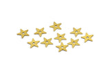 Brass Star Charm, 250 Raw Brass Tiny Star Connectors With 1 Hole, Earrings, Findings (8mm) A1179