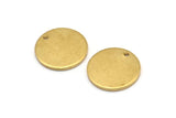 Brass Cabochon Tag, 12 Raw Brass Cabochon Tags With 1 Hole, Stamping Tags (16x1.2mm) D1394