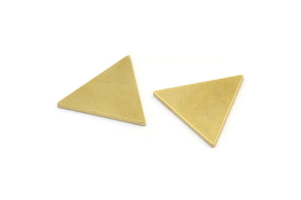 Brass Triangle Blank, 12 Raw Brass Triangle Blanks, Stamping Blanks (18x16x1mm) A4027