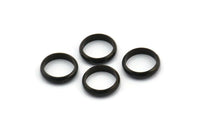 Black Spacer Bead, 24 Oxidized Brass Black Spacer Rondelle Beads (10x2.2mm) Brs 0043 A0432 S872