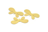 Brass Butterfly Blank, 8 Raw Brass Butterfly Blanks, Brass Stamping, Findings (16x32x0.60mm) A4009