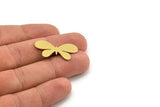 Brass Butterfly Blank, 8 Raw Brass Butterfly Blanks, Brass Stamping, Findings (16x32x0.60mm) A4009