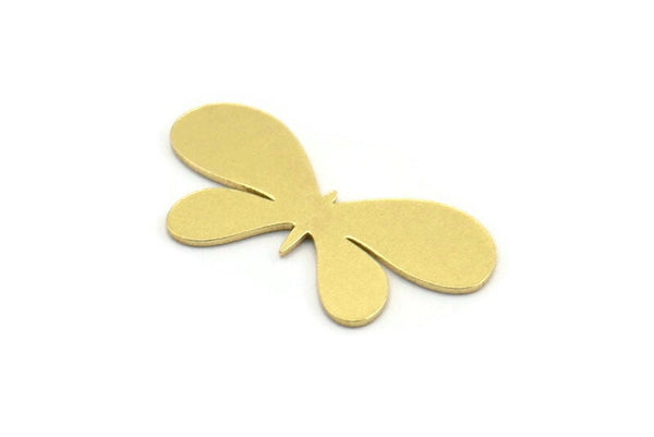 Brass Butterfly Blank, 12 Raw Brass Butterfly Blanks, Brass Stamping, Findings (12x24x0.60mm) A4010
