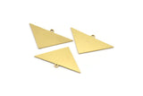 Brass Triangle Charm, 8 Raw Brass Triangle Charms With 1 Loop, Brass Pendants, Stamping Tags (18x31x0.60mm) A4038