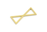 Brass Ethnic Charm, 12 Raw Brass Ethnic Motif Charms, Earring Charms, Connectors (29x13x1mm) A4049