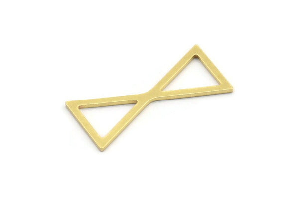 Brass Ethnic Charm, 12 Raw Brass Ethnic Motif Charms, Earring Charms, Connectors (29x13x1mm) A4049