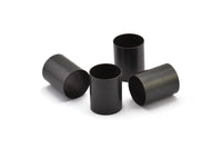 Black Tube Beads - 3 Oxidized Brass Tubes (20x25mm) Bs 1493 S017