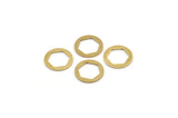 Brass Round Charm, 24 Raw Brass Hexagon Shaped Round Charms, Charm Pendants (15x1mm) A4061