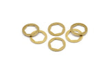 Brass Round Charm, 24 Raw Brass Hexagon Shaped Round Charms, Charm Pendants (15x1mm) A4061