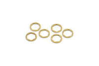 Brass Round Charm, 48 Raw Brass Hexagon Shaped Round Charms, Charm Pendants (10x1mm) A4058