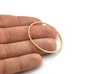 41.5mm Circle Connectors, 12 Raw Brass Circle Connectors (41.5x1x1mm) A4067