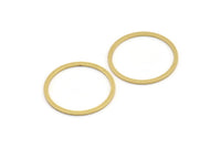 28.5mm Circle Connector, 12 Raw Brass Circle Connectors (28.5x1.6x1mm) A4069