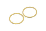 28.5mm Circle Connector, 12 Raw Brass Circle Connectors (28.5x1.6x1mm) A4069