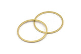 29.5mm Circle Connector, 12 Raw Brass Circle Connectors (29.5x1.3x1mm) A4070