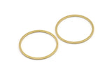29.5mm Circle Connector, 12 Raw Brass Circle Connectors (29.5x1.3x1mm) A4070