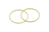 33.5mm Circle Connector, 24 Raw Brass Circle Connectors (33.5x0.80x0.80mm) A4076