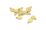Brass Cloud Charm, 100 Raw Brass Cloud Shaped Charms With 1 Loop, Earring Charms (8x6x0.60mm) A4085
